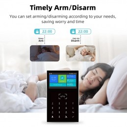 Kit de système d'alarme domestique Tuya WiFi et GSM 4G avec cartes RFID