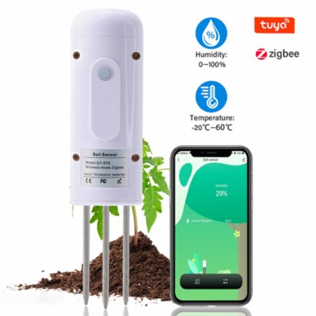Capteur intelligent de température et d'humidité du sol Tuya Zigbee
