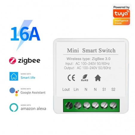 Tuya Mini Interruttore Smart Zigbee 16A