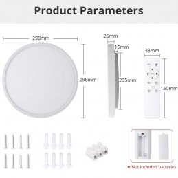 Tuya Smart WiFi Dimmable Plafonnier Led avec Rétroéclairage