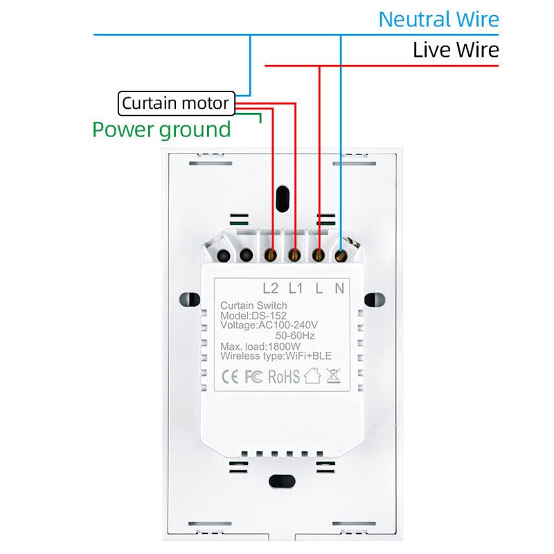 Commutateur Tuya Smart WiFi et Bluetooth pour la gestion de l'obturateur