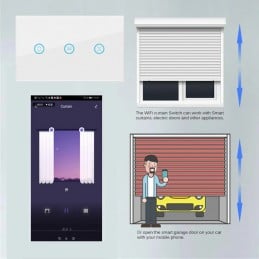 Interruptor Tuya Smart WiFi y Bluetooth para gestión de persianas