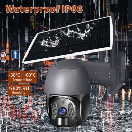 Caméra Tuya 4G Smart 3.0MP PTZ avec panneau solaire 8W