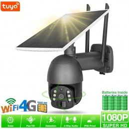 Caméra Tuya 4G Smart 3.0MP PTZ avec panneau solaire 8W