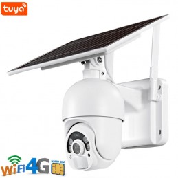 Cámara Inteligente 4G Giratoria Tuya de 2.0 MP con Panel Solar de 6W