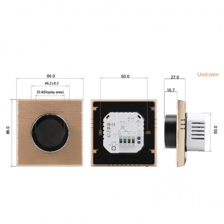 Beca BHT-7000GBLW Termostato WiFi con Pomo