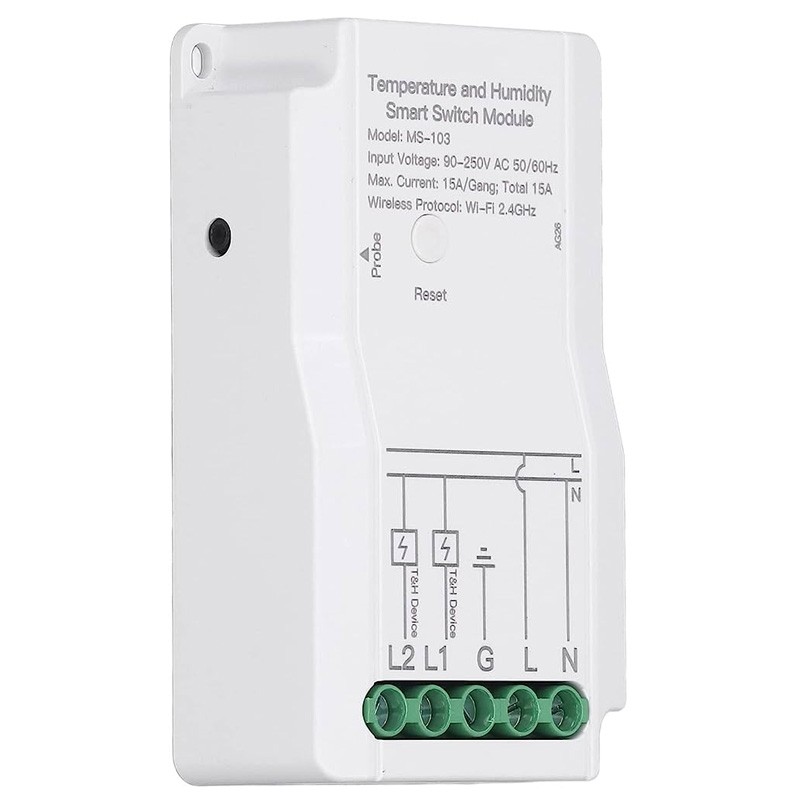 Tuya Smart WiFi-module Temperatuur- en vochtigheidssensor - Alexa Google