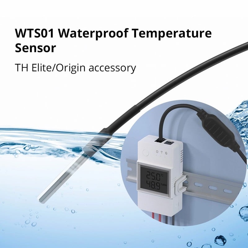 Sensor de temperatura resistente al agua Sonoff WTS01 para la serie TH
