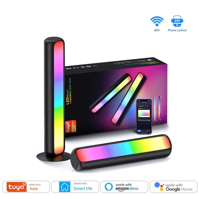 Tuya Lampade Ambientali a LED Smart WiFi RGBWW Set da 2 per TV Gaming