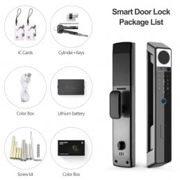 Serrure électronique Tuya avec empreinte digitale Smart WiFi Multifonction 5in1