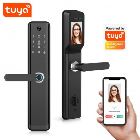 Tuya Serratura Biometrica Smart WiFi con Display e Fotocamera integrata