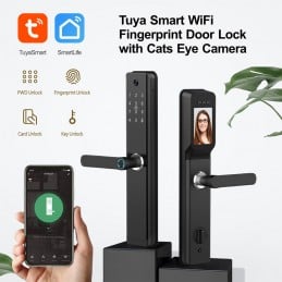 Tuya Smart WiFi Biometrisches Schloss mit Display und integrierter Kamera