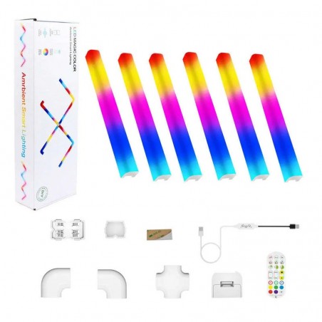 Barres lumineuses LED murales Tuya Wifi Smart RGBIC