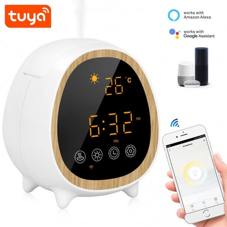 Tuya Aroma Diffuser for Smart WiFi Rooms with Alarm Clock