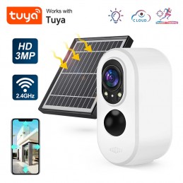 Tuya Cámara Wifi Inteligente Impermeable con Panel Solar 3.0 MP