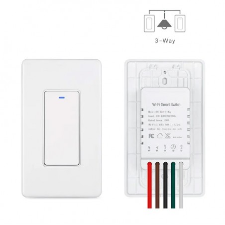 Tuya 3 Way Smart WiFi Push Switch US 100-120V