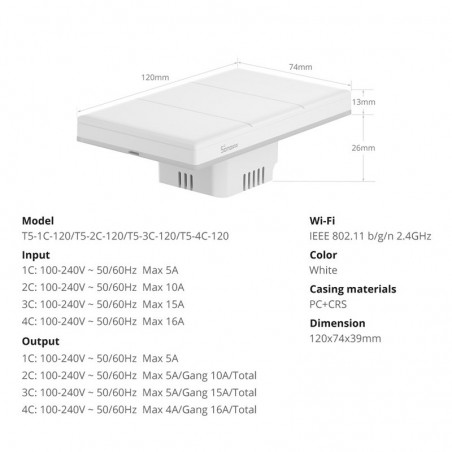Sonoff TX Ultimate T5-120