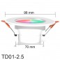 Projecteur LED Smart WiFi RGBCW encastré Tuya Projecteur LED Smart WiFi RGBCW encastré Tuya