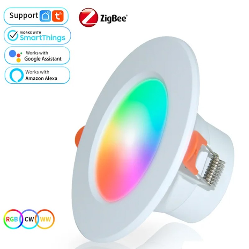 Spot LED Encastré Tuya Smar ZigBee RGBCW - Alexa et Google