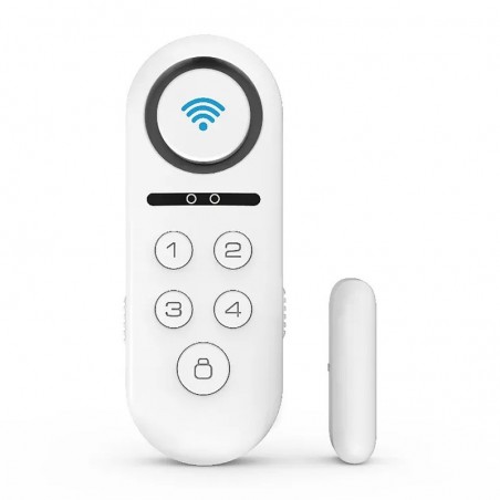 Capteur d'alarme de porte et fenêtre WiFi intelligent Tuya avec sirène et mot de passe