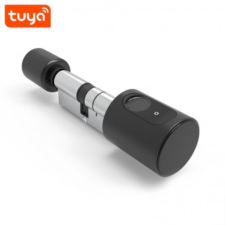 Serrure à cylindre Bluetooth intelligente Tuya avec empreinte digitale