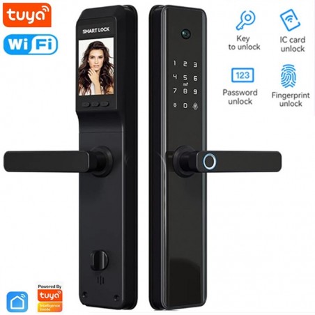Tuya slim biometrisch slot met kijkgaatje beveiligingscamera