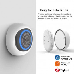 Tuya Smart Zigbee aanwezigheidssensor met geluids- en lichtalarm