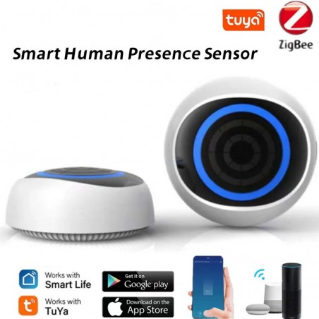 Sensor de presencia Tuya Smart Zigbee con alarma de luz y sonido