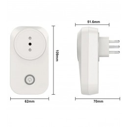 Enchufe WiFi inteligente Tuya: control de aplicaciones, voz y monitoreo de energía