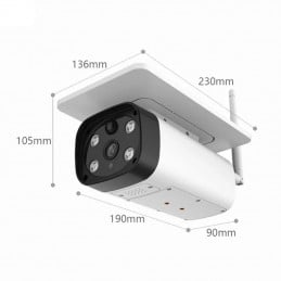 Tuya Smart WiFi-camera met zonnepaneelbatterij en 2,0 MP sirene