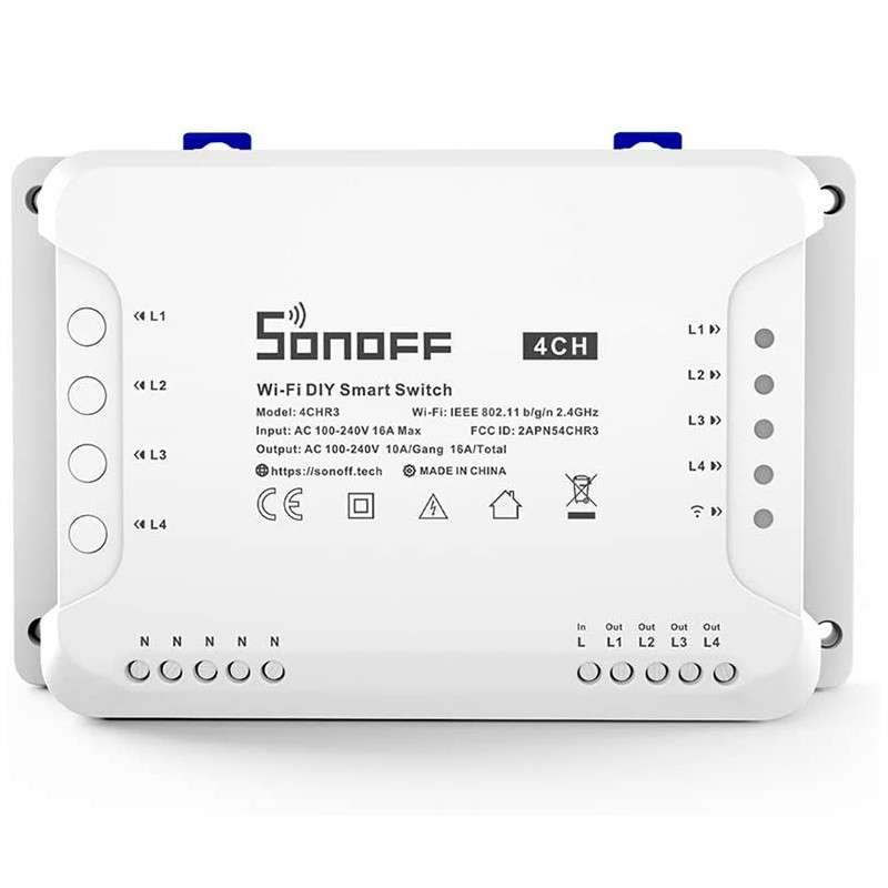 4CHR3 - SONOFF 4CHR3 Interruptor inteligente Wi-Fi de 4 canales