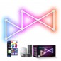 Kit de lámpara de pared LED Tuya Smart WiFi RGBIC Kit de lámpara de pared LED Tuya Smart WiFi RGBIC