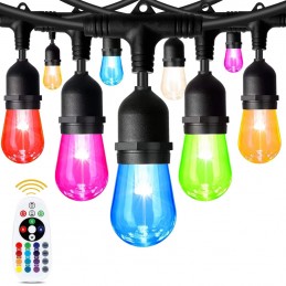 Chaîne lumineuse extérieure intelligente Tuya RGBIC contrôlée via une application