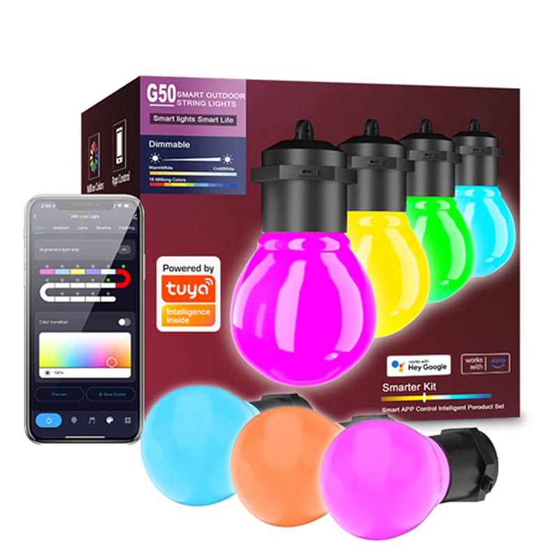 Govee 48' RGBW Wi-Fi Outdoor String Light