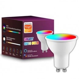 Illuminazione Tuya Faretto LED GU10 Smart WiFi e Bluetooth RGB+CCT 5W