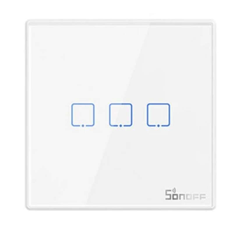 stad sessie Van God Sonoff T2EU3C-RF Wandschakelaar met 433MHz RF-functie