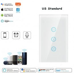 Commutateur de rideau intelligent Tuya Zigbee : télécommande, voix