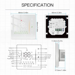 Beca BHT-006GAZB Thermostat intelligent pour chauffage au sol