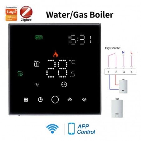 Thermostaat voor gasboiler met Beca Smart ZigBee BHT-003 radiatoren