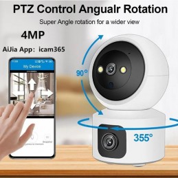 Tuya Smart WiFi PTZ-beveiligingscamera met dubbele lens