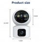 Tuya Security Camera with Dual Lens 4 MP Smart WiFi Tuya Security Camera with Dual Lens 4 MP Smart WiFi