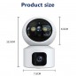 Tuya-Überwachungskamera mit Dual-Objektiv, 4 MP, Smart WiFi Tuya-Überwachungskamera mit Dual-Objektiv, 4 MP, Smart WiFi
