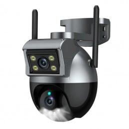Cámara WiFi inteligente Tuya con lente dual giratoria