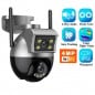 Cámara de seguridad de doble lente Tuya Smart WiFi PTZ Cámara de seguridad de doble lente Tuya Smart WiFi PTZ