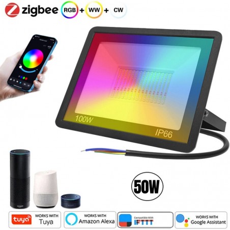 Tuya LED Smart Zigbee RGBCW waterdichte buitenschijnwerper