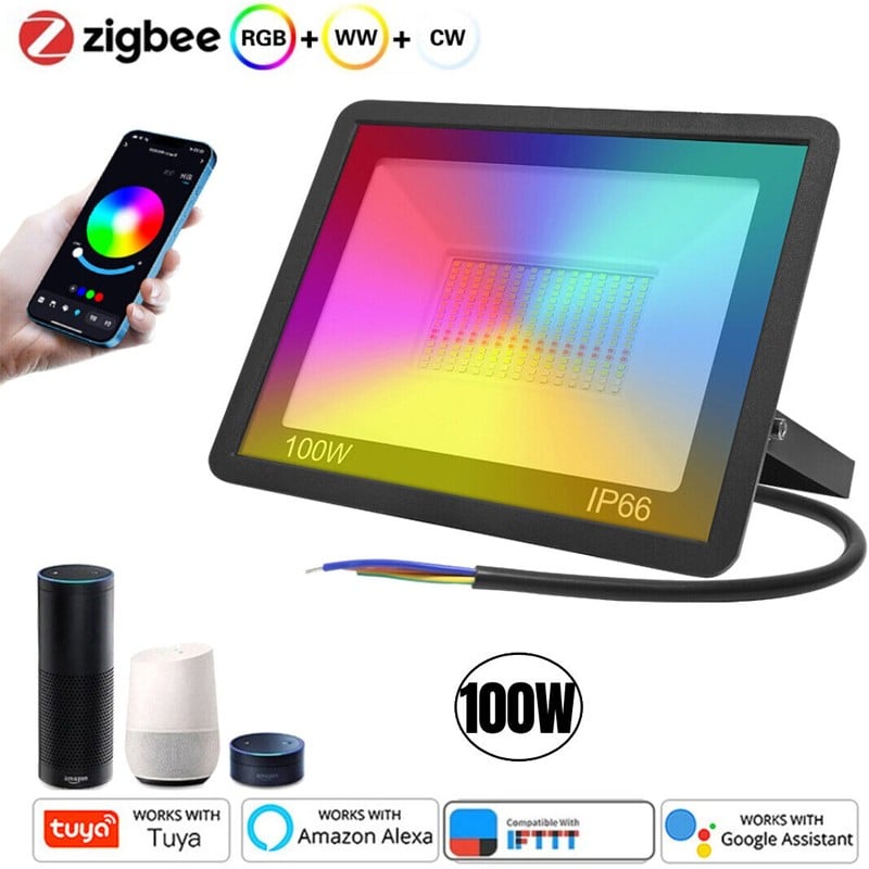 Tuya LED Smart Zigbee RGBCW Wasserdichtes Außenflutlicht Tuya LED Smart Zigbee RGBCW Wasserdichtes Außenflutlicht