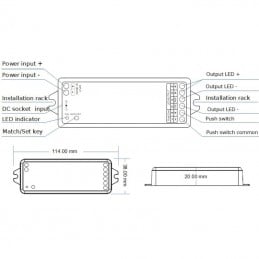 Tuya 2-Kanal-Controller für Mono- und CCT-Smart-WLAN- und RF-LED-Streifen