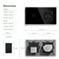 Tuya Interruttore Touch con Presa a Muro Smart WiFi Nero Tuya Interruttore Touch con Presa a Muro Smart WiFi Nero