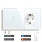 Tuya Interruttore Touch con Presa a Muro Smart WiFi Bianco Tuya Interruttore Touch con Presa a Muro Smart WiFi Bianco