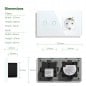 Tuya Interruttore Touch con Presa a Muro Smart WiFi Bianco Tuya Interruttore Touch con Presa a Muro Smart WiFi Bianco